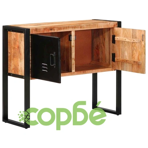 Конзолен шкаф 90x35x75 cm Масивна груба дървесина Манго ➤ топ цена ➤ sorbe.bg