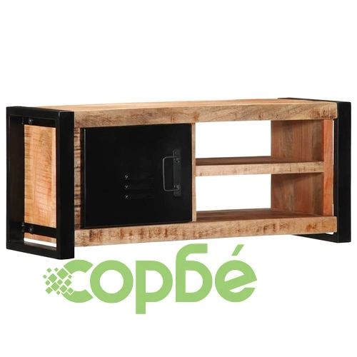ТВ шкаф 80x30x35 cm Масивна груба дървесина Манго ➤ топ цена ➤ sorbe.bg