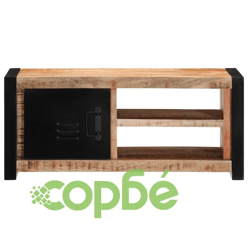 ТВ шкаф 80x30x35 cm Масивна груба дървесина Манго ➤ топ цена ➤ sorbe.bg