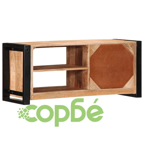 ТВ шкаф 80x30x35 cm Масивна груба дървесина Манго ➤ топ цена ➤ sorbe.bg