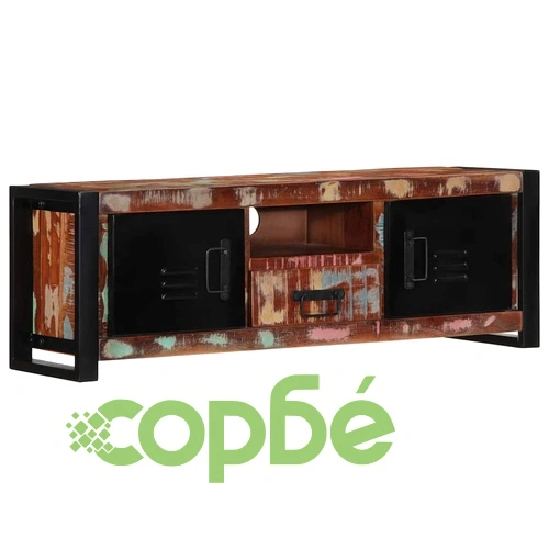 TV шкаф 100x30x35 cm Масивна дървесина Възстановена ➤ топ цена ➤ sorbe.bg
