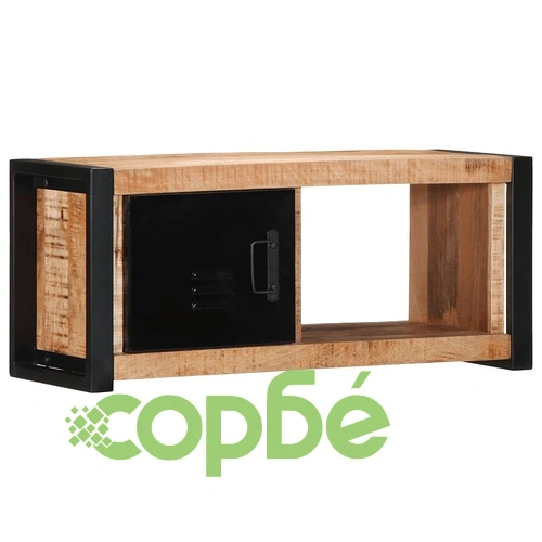 ТВ шкаф 80x30x35 cm Масивна груба дървесина Манго ➤ топ цена ➤ sorbe.bg