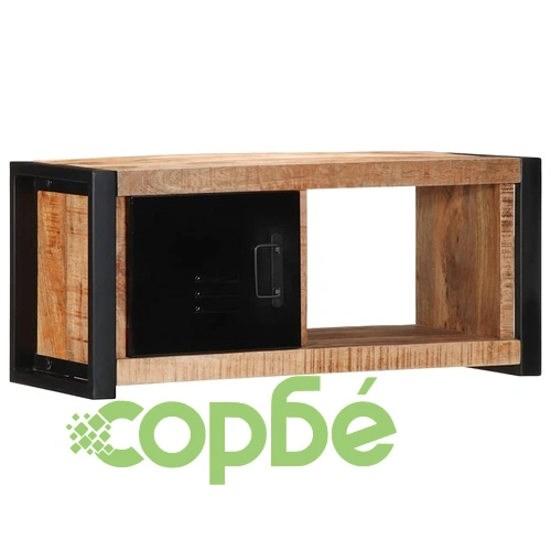 ТВ шкаф 80x30x35 cm Масивна груба дървесина Манго ➤ топ цена ➤ sorbe.bg