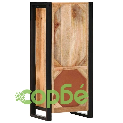 Шкаф за баня 40x30x90 cm Масивна дървесина Грубо манго ➤ топ цена ➤ sorbe.bg