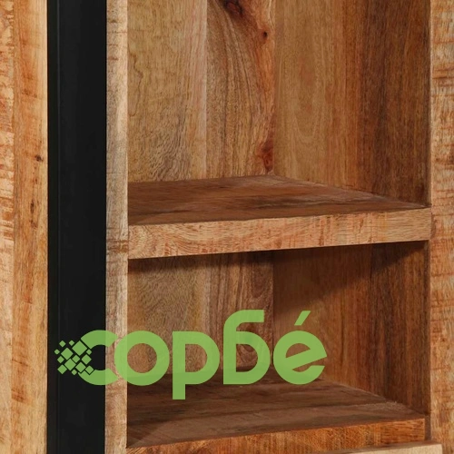 Шкаф за баня 40x30x90 cm Масивна дървесина Грубо манго ➤ топ цена ➤ sorbe.bg