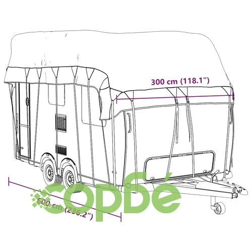 Покривало за покрив на каравана сиво 600x300cm Нетъкана материя ➤ топ цена ➤ sorbe.bg
