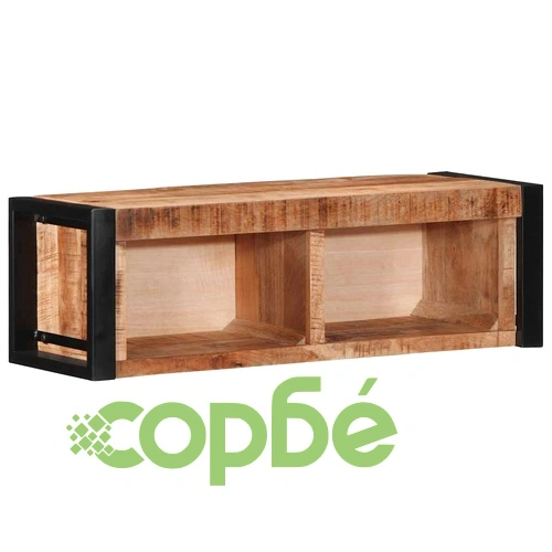 ТВ шкаф 80x30x25 cm Масивна груба дървесина Манго ➤ топ цена ➤ sorbe.bg
