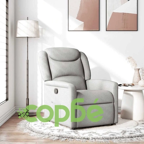 Recliner Chair Cloud Grey Fabric ➤ топ цена ➤ sorbe.bg