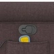 Масажен наклоняем стол, тъмнокафяв, текстил