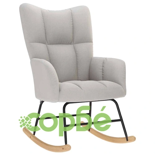 Люлеещ се стол с табуретка за крака Cloud Grey Fabric ➤ топ цена ➤ sorbe.bg