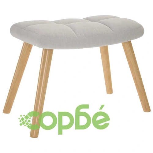 Люлеещ се стол с табуретка за крака Cloud Grey Fabric ➤ топ цена ➤ sorbe.bg