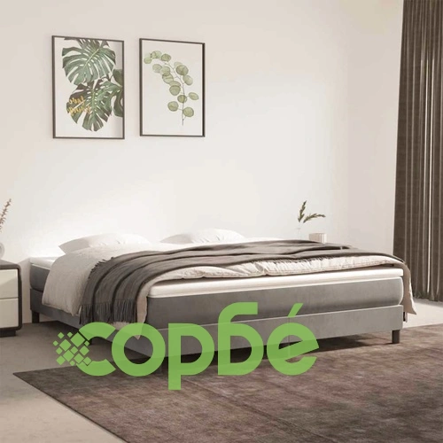 Матрак за легло с покет пружини светлосив 160x210x20 см кадифе ➤ топ цена ➤ sorbe.bg