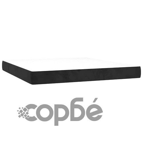 Матрак за легло с покет пружини черен 160x210x20 см кадифе ➤ топ цена ➤ sorbe.bg
