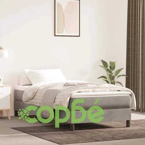 Матрак за легло с покет пружини светлосив 80x220x20 см кадифе ➤ топ цена ➤ sorbe.bg