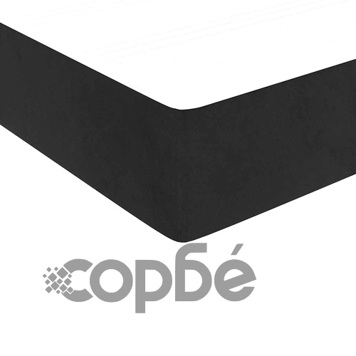 Матрак за легло с покет пружини черен 100x220x20 см кадифе ➤ топ цена ➤ sorbe.bg