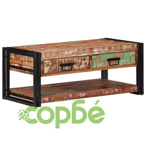 Масичка за кафе Multicolour Масивна дървесина Reclaimed ➤ топ цена ➤ sorbe.bg