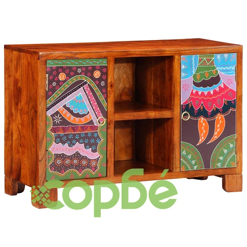 Бюфет Multicolour 90x35x60 Масивна дървесина Акация ➤ топ цена ➤ sorbe.bg