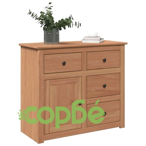 Сайдборд с чекмеджета Panama, 93x40x80 см, борово дърво масив ➤ топ цена ➤ sorbe.bg