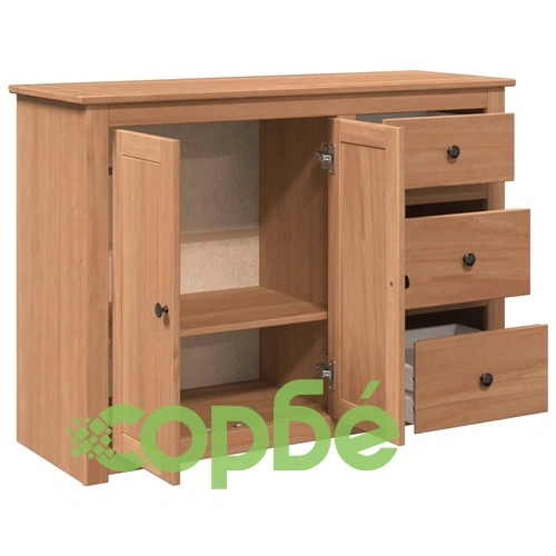 Сайдборд с чекмеджета Panama, 112x40x80 см, бор масив ➤ топ цена ➤ sorbe.bg