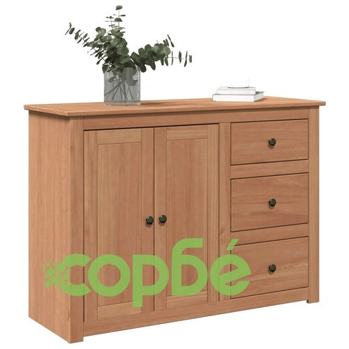 Сайдборд с чекмеджета Panama, 112x40x80 см, бор масив ➤ топ цена ➤ sorbe.bg