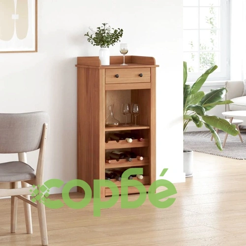 Шкаф за вино Panama 57x40x111,5 см борово дърво масив ➤ топ цена ➤ sorbe.bg