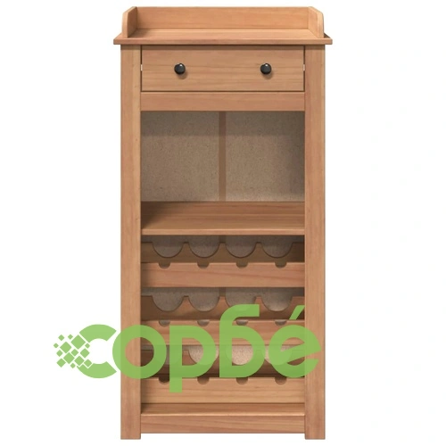 Шкаф за вино Panama 57x40x111,5 см борово дърво масив ➤ топ цена ➤ sorbe.bg