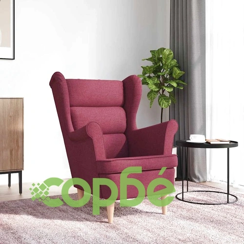 Фотьойл Винено червено 74x84x100 cm Fabric ➤ топ цена ➤ sorbe.bg