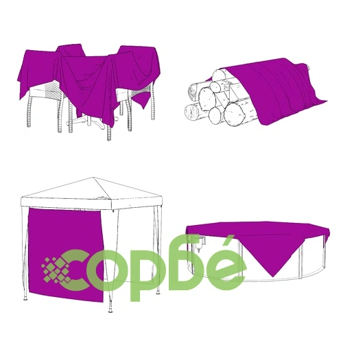 Прозрачен брезент с капси 6x12 m Полиетилен ➤ топ цена ➤ sorbe.bg