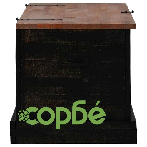 Скрин за съхранение HALDEN черен 91x48x47 cm бор ➤ топ цена ➤ sorbe.bg
