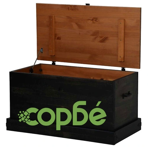 Скрин за съхранение HALDEN черен 91x48x47 cm бор ➤ топ цена ➤ sorbe.bg