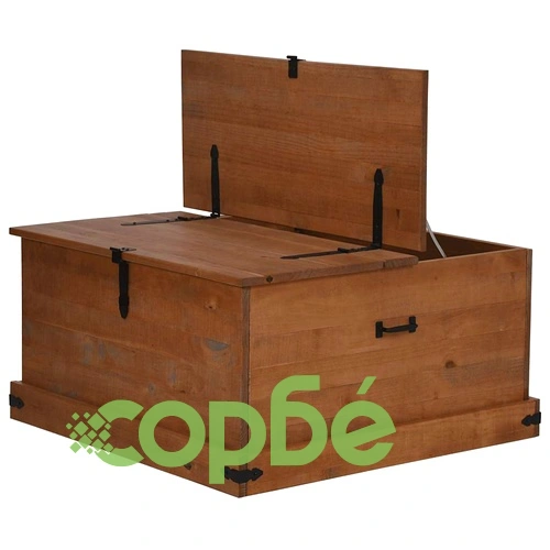 Скрин за съхранение HALDEN 91x91x47 cm масивна дървесина бор ➤ топ цена ➤ sorbe.bg