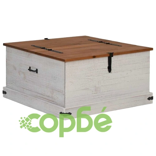 Скрин за съхранение HALDEN бял 91x91x47 cm бор ➤ топ цена ➤ sorbe.bg