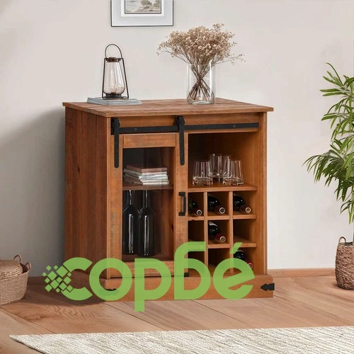 Шкаф HALDEN с плъзгаща се врата 80x40x80 cm Масивна дървесина ➤ топ цена ➤ sorbe.bg