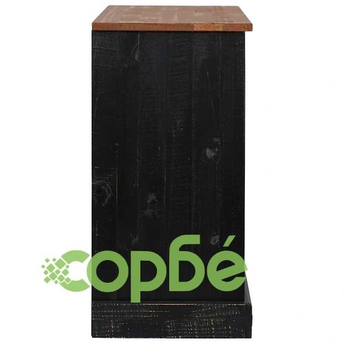 Шкаф HALDEN 2 плъзгащи се врати черен 112x40x80 cm ➤ топ цена ➤ sorbe.bg