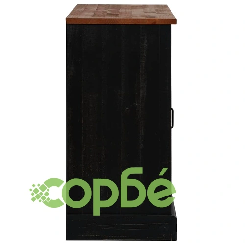 Шкаф HALDEN 2 плъзгащи се врати черен 112x40x80 cm ➤ топ цена ➤ sorbe.bg