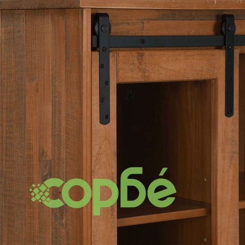 Шкаф за вино HALDEN с рафтове за вино и плъзгащи се врати Pine ➤ топ цена ➤ sorbe.bg