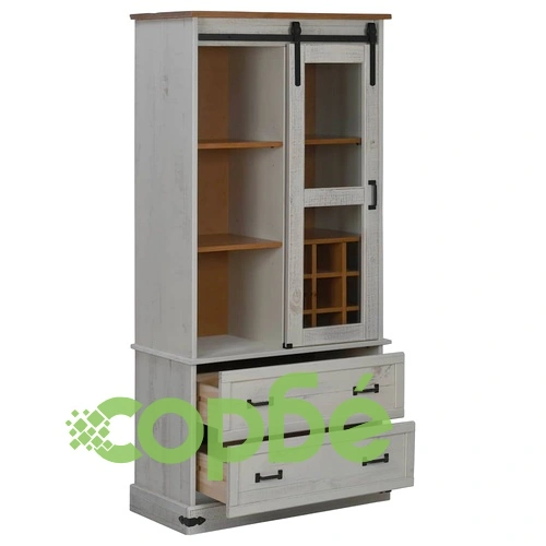 Шкаф за вино HALDEN с рафтове за вино и плъзгаща се врата ➤ топ цена ➤ sorbe.bg