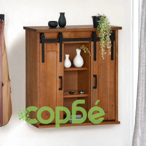 Висящ шкаф HALDEN 2 плъзгащи се врати 75x22,5x70 cm Бор ➤ топ цена ➤ sorbe.bg