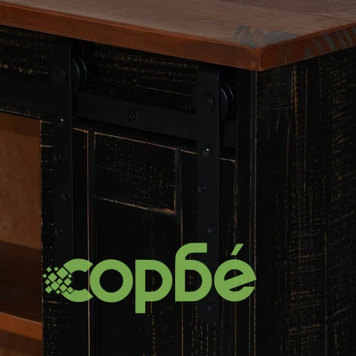 Висящ шкаф HALDEN 2 плъзгащи се врати черен 75x22,5x70 cm бор ➤ топ цена ➤ sorbe.bg