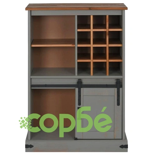 Шкаф за вино HALDEN с рафтове за вино и плъзгаща се врата ➤ топ цена ➤ sorbe.bg