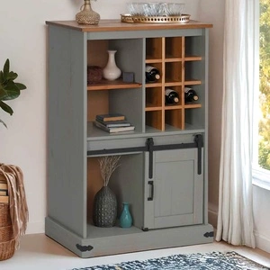 Шкаф за вино HALDEN с рафтове за вино и плъзгаща се врата