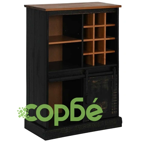 Шкаф за вино HALDEN с рафтове за вино и плъзгаща се врата ➤ топ цена ➤ sorbe.bg