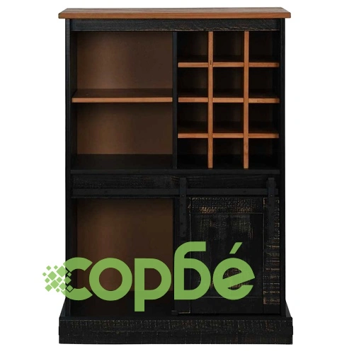 Шкаф за вино HALDEN с рафтове за вино и плъзгаща се врата ➤ топ цена ➤ sorbe.bg