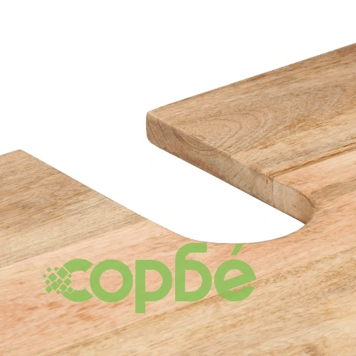 Шкаф за баня, черен, 62x33x58 см, масивно мангово дърво ➤ топ цена ➤ sorbe.bg