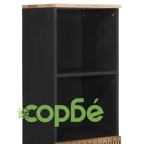 Шкаф за баня, 38x33,5x160 см, масивно мангово дърво ➤ топ цена ➤ sorbe.bg