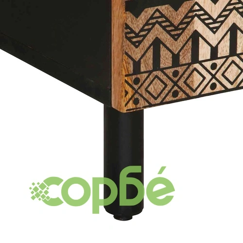 Шкаф за баня, 38x33,5x160 см, масивно мангово дърво ➤ топ цена ➤ sorbe.bg