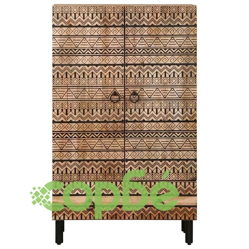 Висок шкаф 60x33,5x110 см грубо мангово дърво масив ➤ топ цена ➤ sorbe.bg