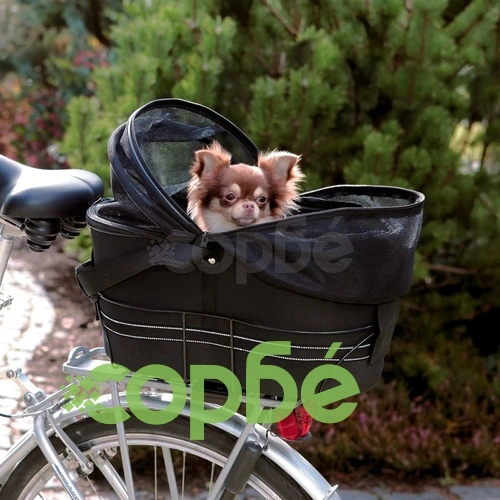 TRIXIE Кучешки кош за велосипед, 29x42x48 cм, черен, 13118 ➤ топ цена ➤ sorbe.bg