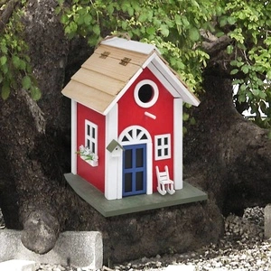 Къщичка за птици, червена
