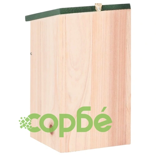 Къщи за птици, 4 бр, дърво, 12x12x22 см  ➤ топ цена ➤ sorbe.bg